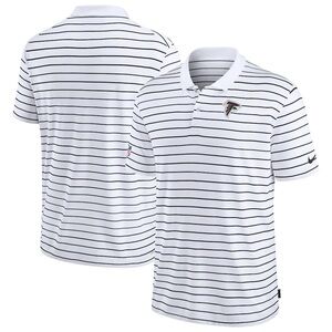 Atlanta Falcons Nike Men's Black and White Striped Polo Shirt